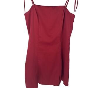 Privacy Please Maroon 90s Mini Dress